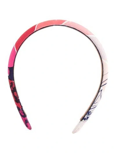 Pre-owned Hermes Elsa "jungle Love Rainbow" Headband In Pink