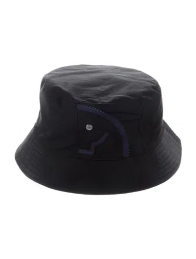 Pre-owned Hermes Elvis Cheval Bucket Hat In Black