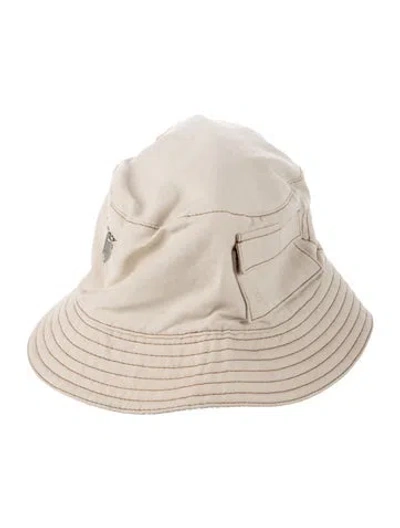 Pre-owned Hermes Elvis Pocket Bucket Hat In Neutrals
