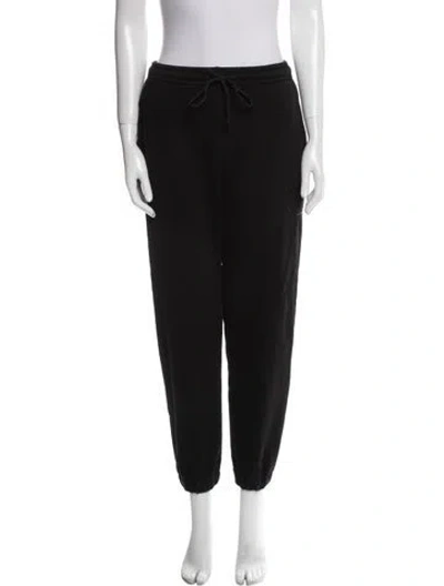 Pre-owned Hermes Embroidered Accent Sweatpants In Black