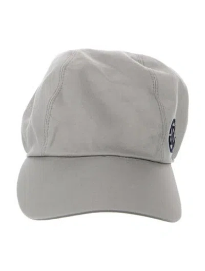 Pre-owned Hermes Embroidered Cap In Gray