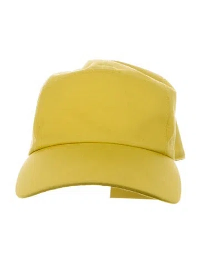 Pre-owned Hermes Embroidered Cap In Yellow