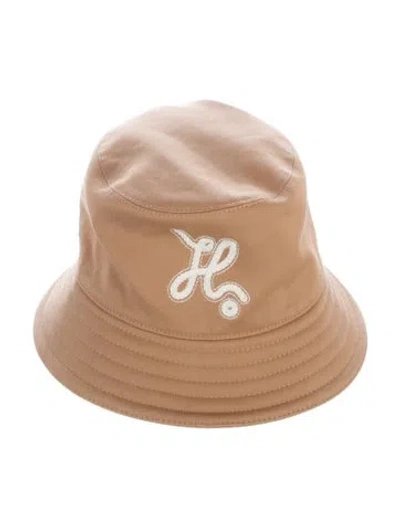 Pre-owned Hermes Embroidred Cap In Brown