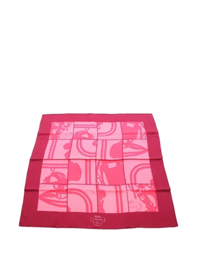 Pre-owned Hermes En Desordre Carré 70 Scarf In Pink