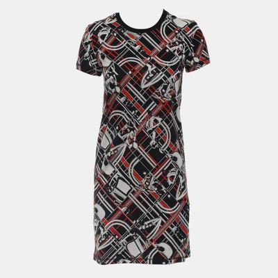 Pre-owned Hermes En Desordre Et Chaines Mini Dress Fr 34 In Multicolor