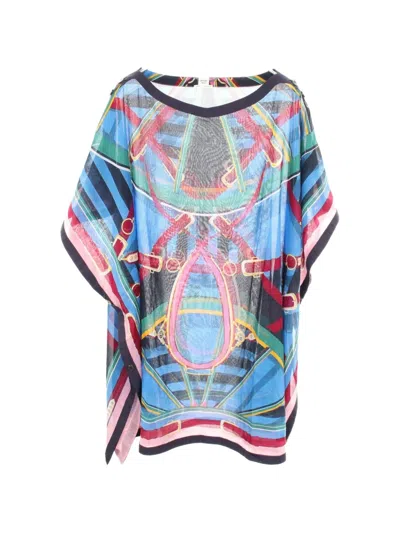 Pre-owned Hermes En Roue Libre Tunic In Blue