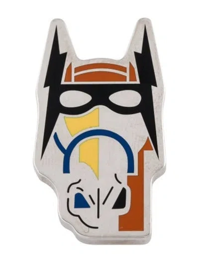 Pre-owned Hermes Enamel Cheval Masque Badge In Multi