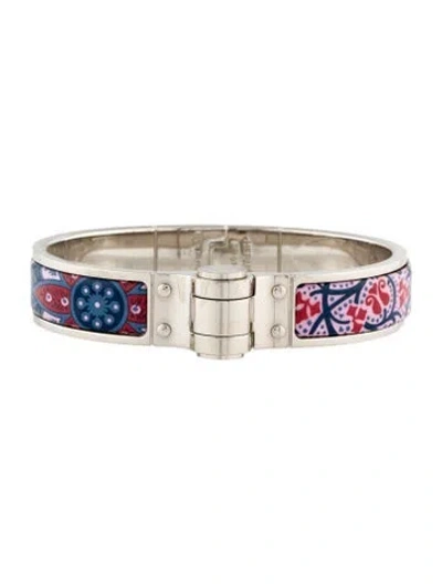 Pre-owned Hermes Enamel Grand Apparat Hinged Bracelet, 6.5" In Multi