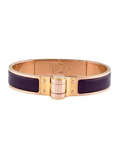Pre-owned Hermes Enamel Grand Apparat Hinged Bracelet, 7" In Multi