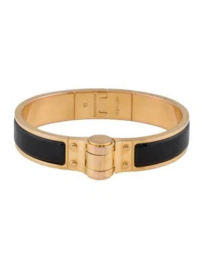 Pre-owned Hermes Enamel Narrow Hinged Bracelet, 6.25" In Multi