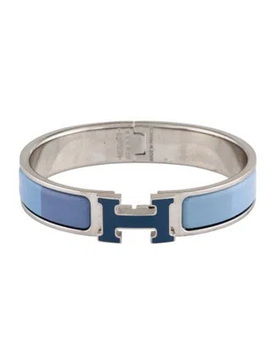 Pre-owned Hermes Enamel Turnlock Clic H Bracelet, 6.25" In Multi