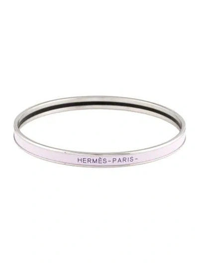 Pre-owned Hermes Enamel Uni Bangle Bracelet, 7.75" In Multi