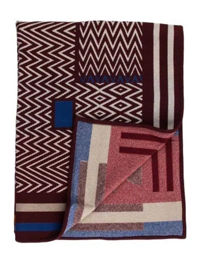 Pre-owned Hermes Enigmatic Throw Blanket In Red