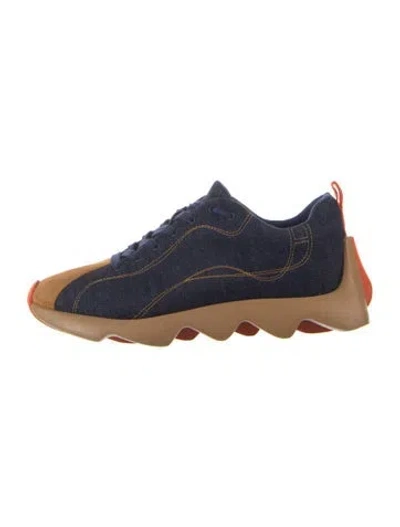 Pre-owned Hermes Envol Sneakers In Blue