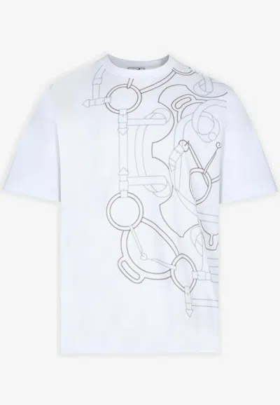 Hermes "eperon D'or" T-shirt In White