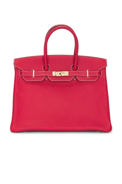 Pre-owned Hermes Epsom Birkin 35 Handbag In Red