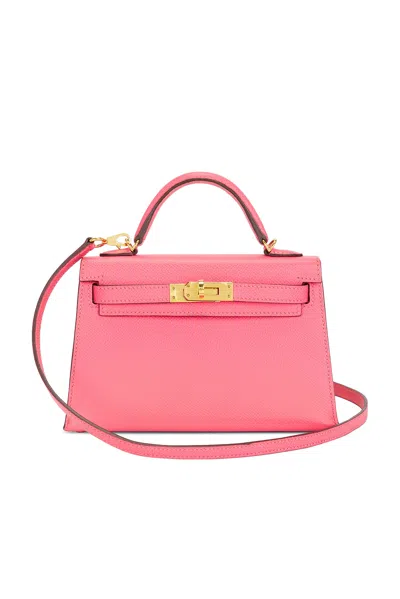 Pre-owned Hermes Epsom Kelly 20 Handbag In Rose Azalee
