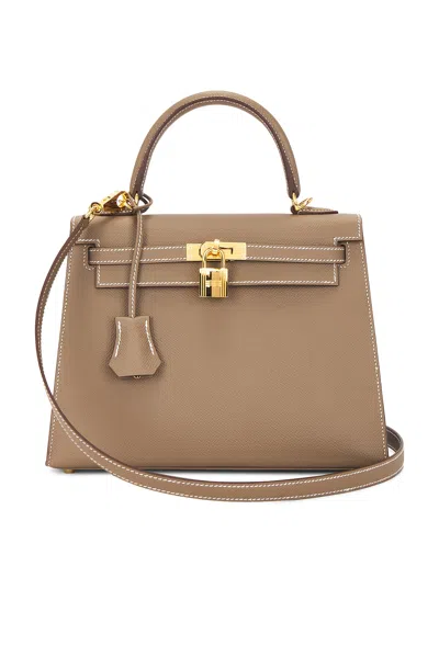 Pre-owned Hermes Epsom Kelly Handbag In Brown