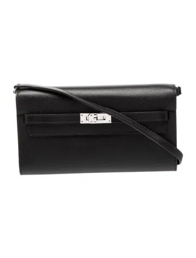 Pre-owned Hermes Epsom Kelly To Go In Black