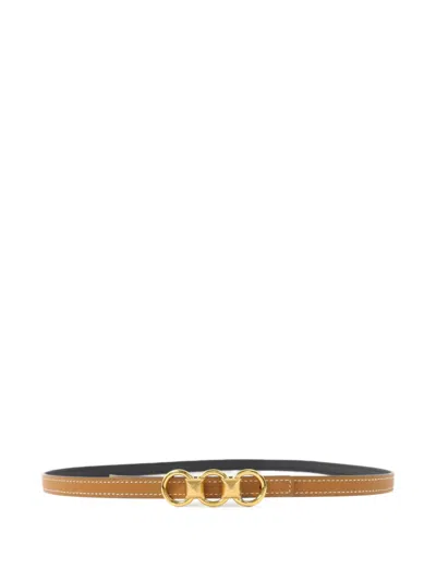 Pre-owned Hermes Epsom Leather Belt In Neutral