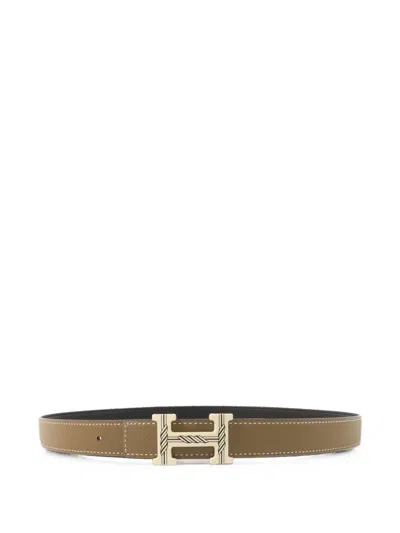Pre-owned Hermes Epsom Leather Belt In Neutrals