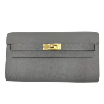 Pre-owned Hermes Epsom Leather Chain/shoulder Wallet ()