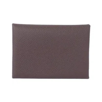 Pre-owned Hermes Epsom Leather Coin Purse/coin Case ()