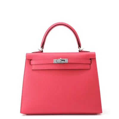 Pre-owned Hermes Epsom Leather Handbag () In Silver