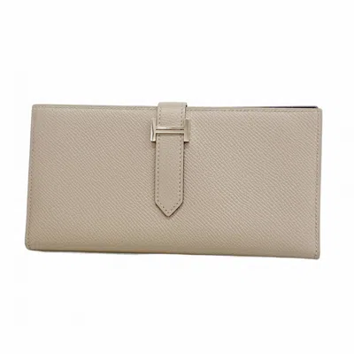 Pre-owned Hermes Epsom Leather Long Wallet (bi-fold) () In Multi