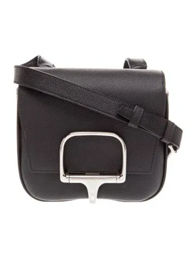 Pre-owned Hermes Epsom Mini Della Cavalleria In Black