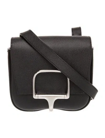 Pre-owned Hermes Epsom Mini Della Cavalleria In Black