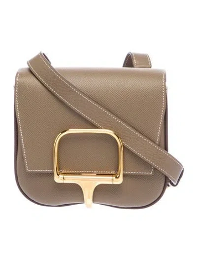 Pre-owned Hermes Epsom Mini Della Cavalleria In Gray