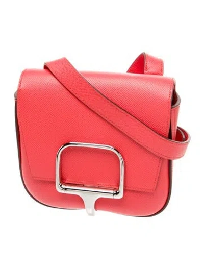 Pre-owned Hermes Epsom Mini Della Cavalleria In Pink