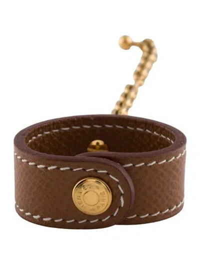 Pre-owned Hermes Epsom Nomad Glove Holder In Brown