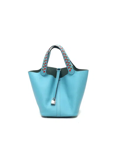 Hermes Hermès Epsom Picotin Lock Tressage Mm Bag In Blue