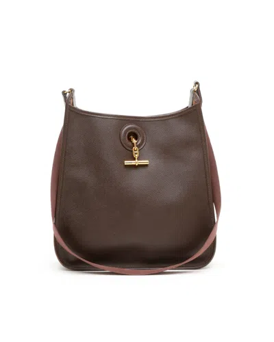 Pre-owned Hermes Hermès Epsom Vespa Pm Bag In Brown