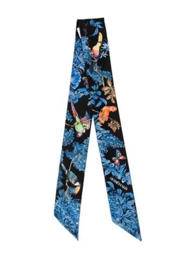 Pre-owned Hermes Equateur Silk Twilly Scarf In Blue
