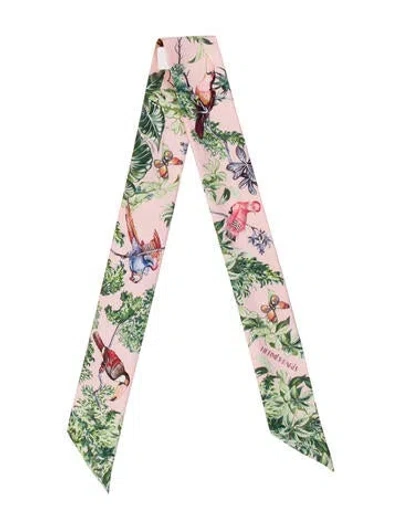 Pre-owned Hermes Equateur Silk Twilly Scarf In Pink