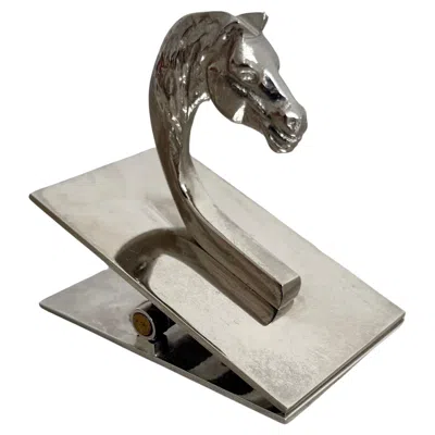 Pre-owned Hermes Equestrian Giant Paper Clip, 1960s France In Gray