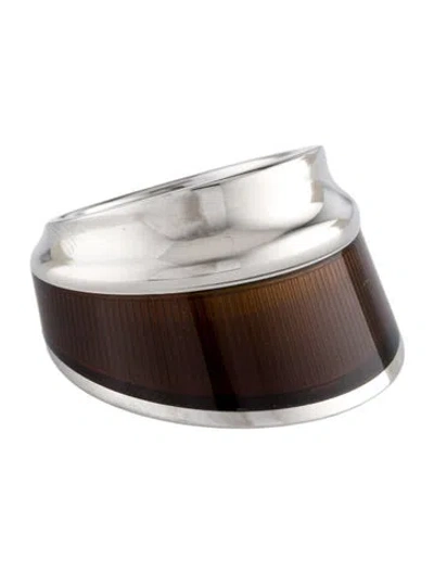 Pre-owned Hermes Equus Ring In Brown