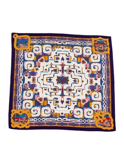 Pre-owned Hermes Esprit Aïnou Cashmere Shawl In Purple