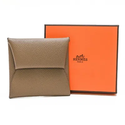 Pre-owned Hermes Etoupe Epsom Leather Coin Purse/coin Case () In Multi