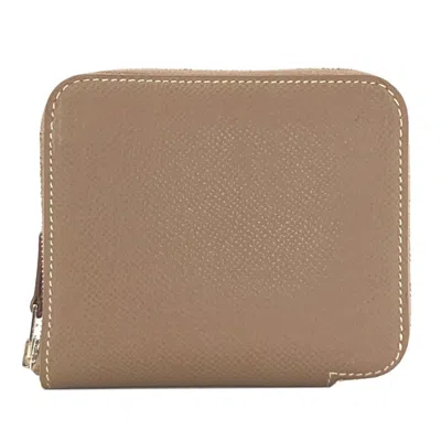 Pre-owned Hermes Etoupe Gray Epsom Leather Wallet (bi-fold) ()