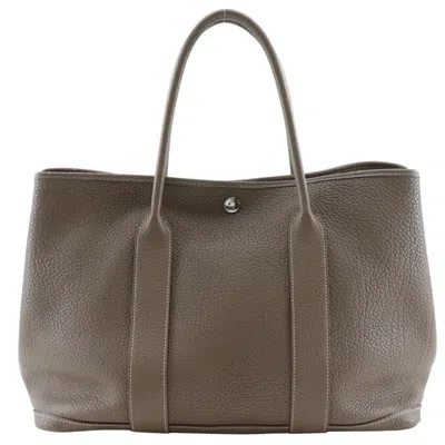 Pre-owned Hermes Etoupe Gray Negonda Leather Tote Bag ()