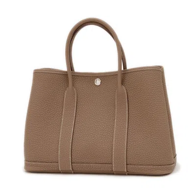 Pre-owned Hermes Etoupe Gray Negonda Leather Tote Bag ()