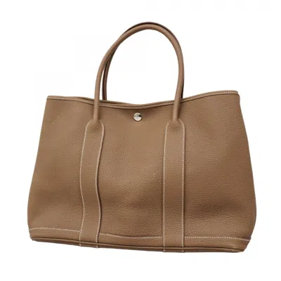 Pre-owned Hermes Etoupe Gray Negonda Leather Tote Bag ()
