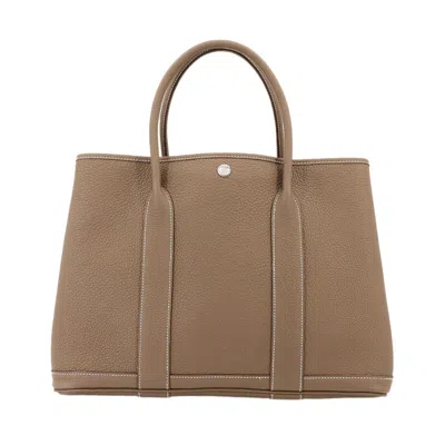 Pre-owned Hermes Etoupe Gray Negonda Leather Tote Bag ()