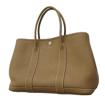 Pre-owned Hermes Etoupe Gray Negonda Leather Tote Bag ()