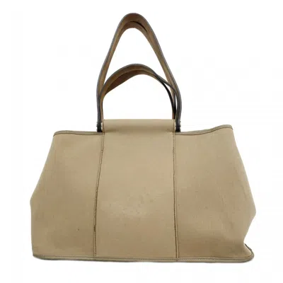 Pre-owned Hermes Etoupe Gray Toile Officier Tote Bag ()