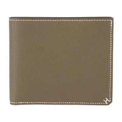 Pre-owned Hermes Etoupe Gray Wallet (bi-fold) ()